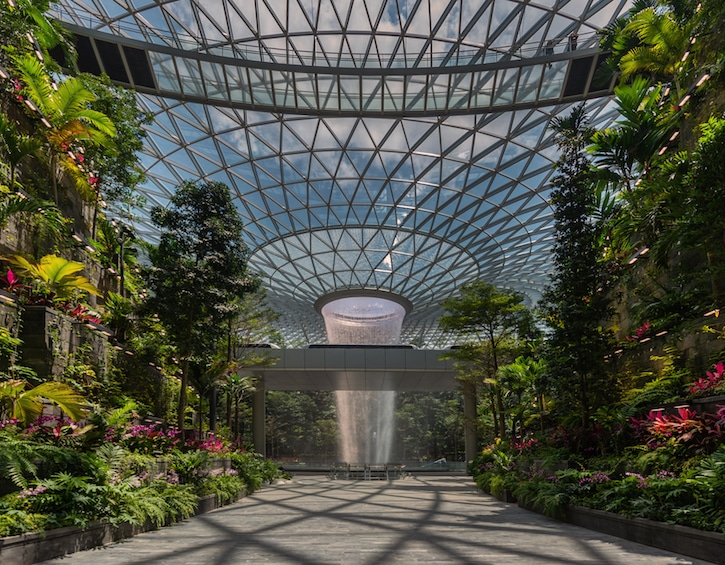 Tallest Indoor Waterfall the IG star of Jewel, Changi Airport