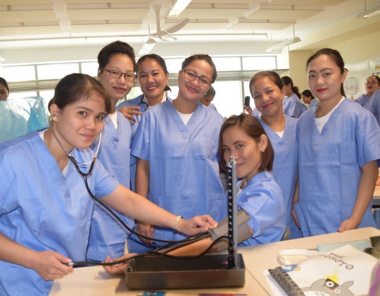 nursing aide students at HOME as part of helper appreciation month education perks