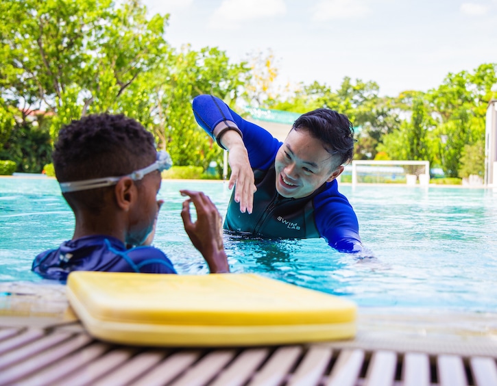 swim school singapore - The Swim Lab swim lessons with swim coach and student