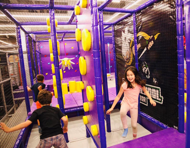 ninja warrior zone at kiztopia