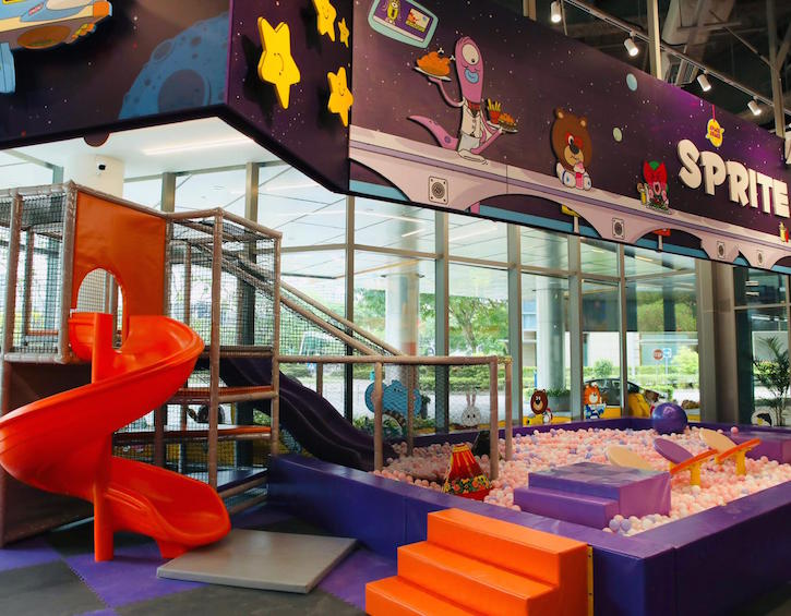 Sprite soft play area for toddlers at Kiztopia indoor playground