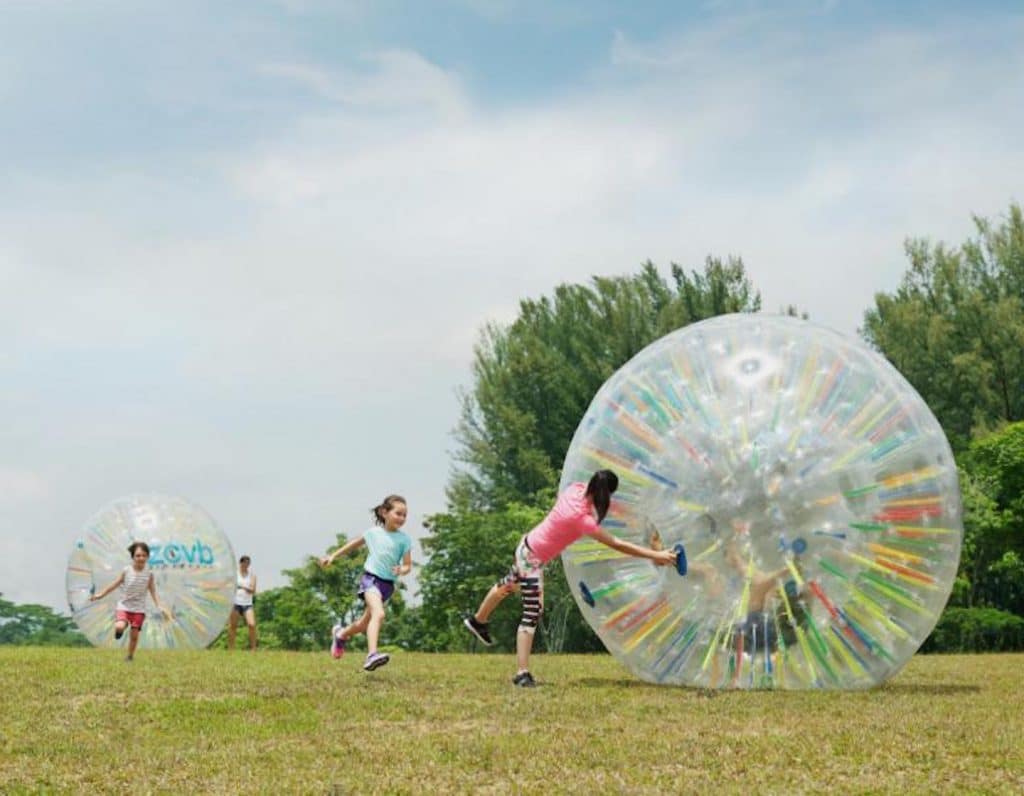 things to do with kids in singapore include zorbing