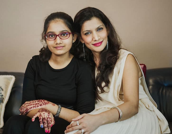 Afshan Banu and her daughter