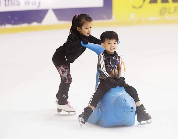 things to do with kids in singapore ice skating at the rink jcube