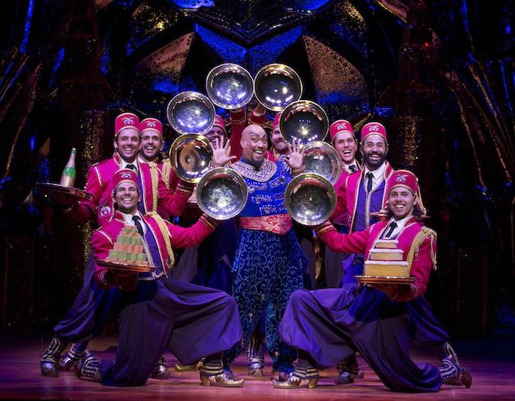 gareth jones as the genie in the aladdin musical
