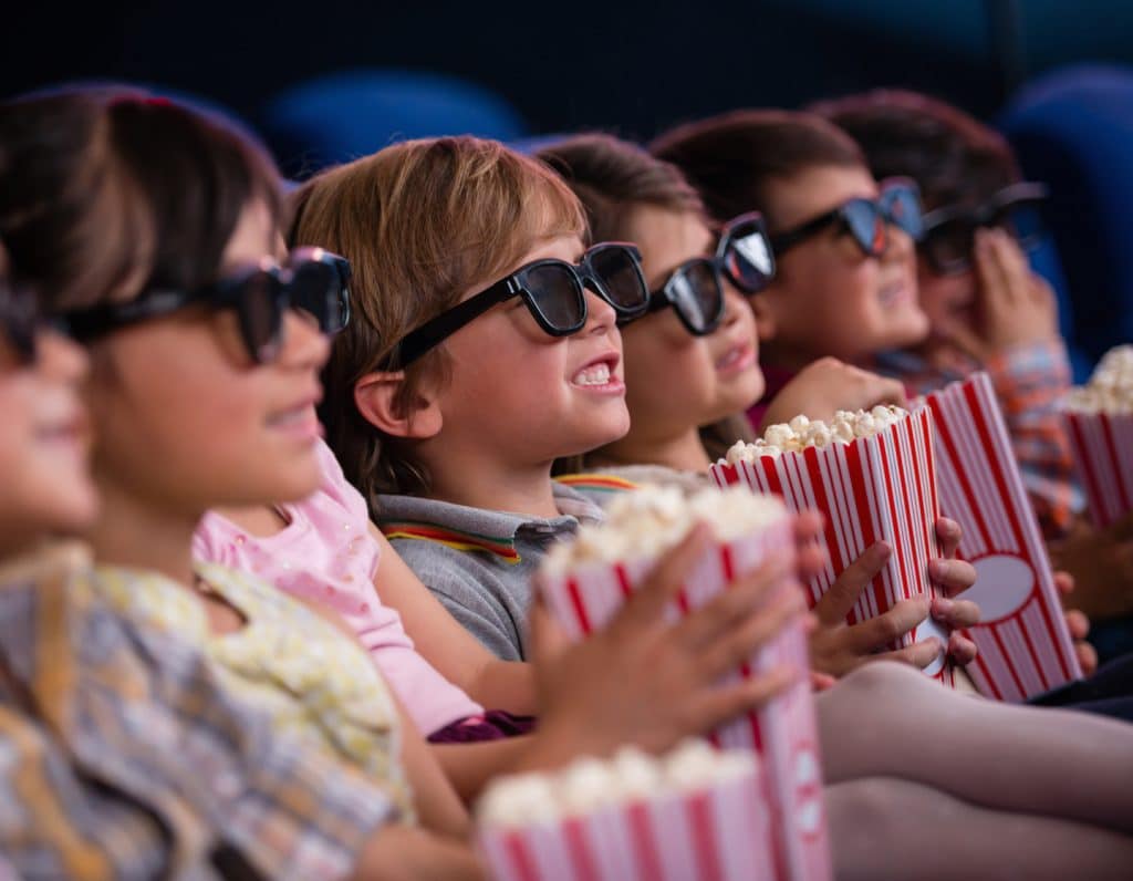 Children at the cinema