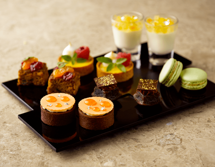 afternoon tea desserts at the courtyard at fullerton hotel