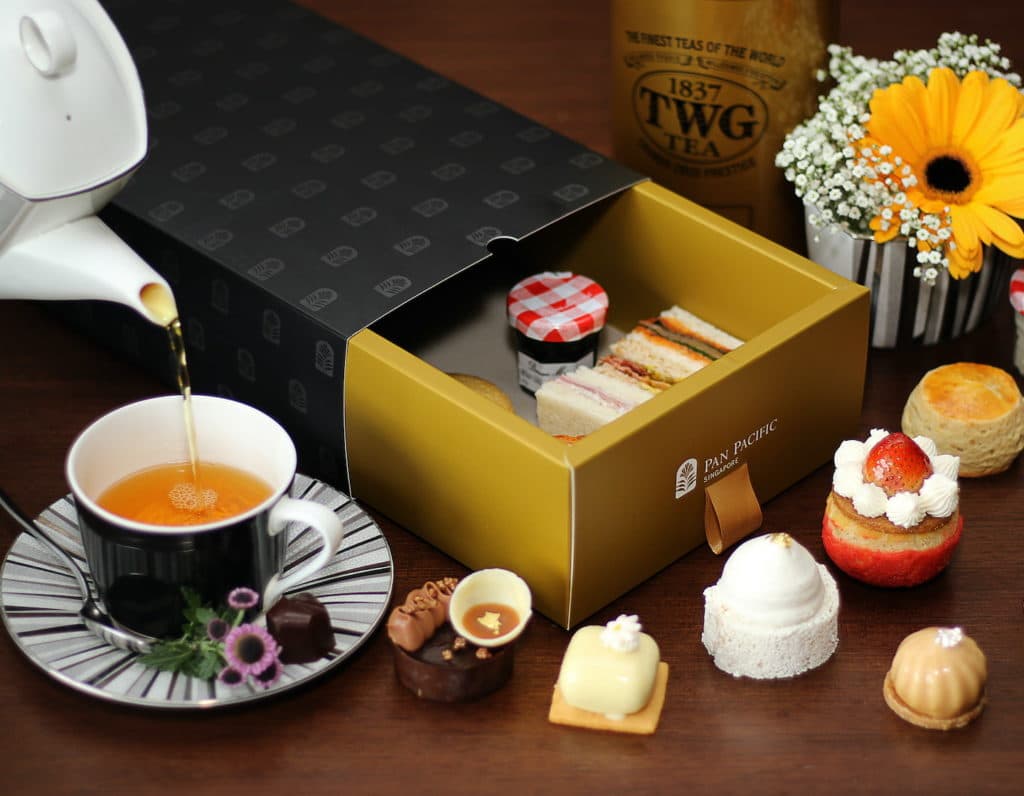 afternoon tea takeaways at pan pacific singapore