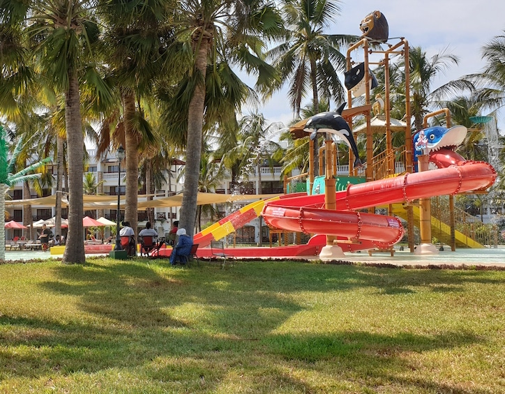 the waterslides at prideinn hotel in mombasa kenya