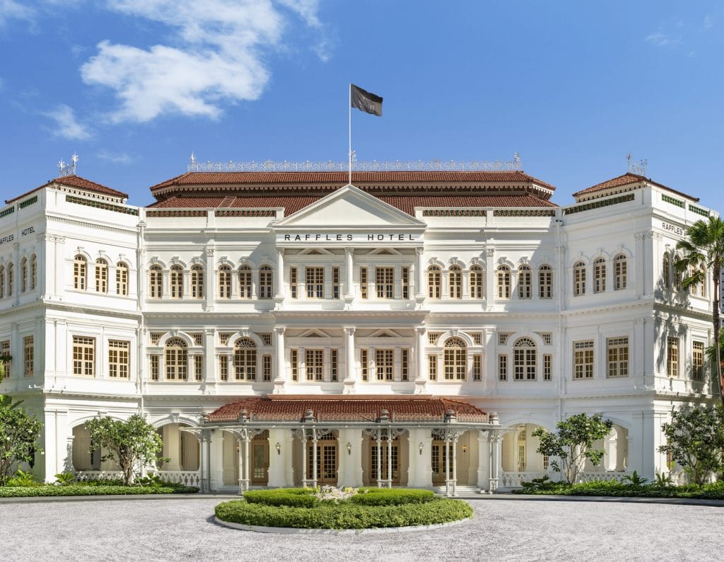 what's new mama facade of the newly renovated raffles singapore hotel