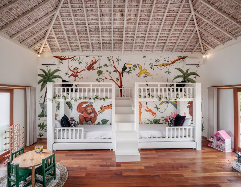 the gruffalo room for kids at villa joju in canggu bali