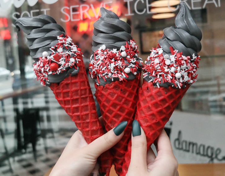 little damage goth-inspired soft serve