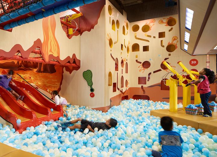 best indoor play singapore buds by shangri la fire mountain ball pit