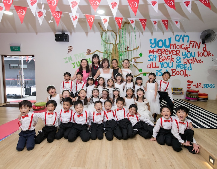 kindergarten students at maplebear midview preschool put on a show