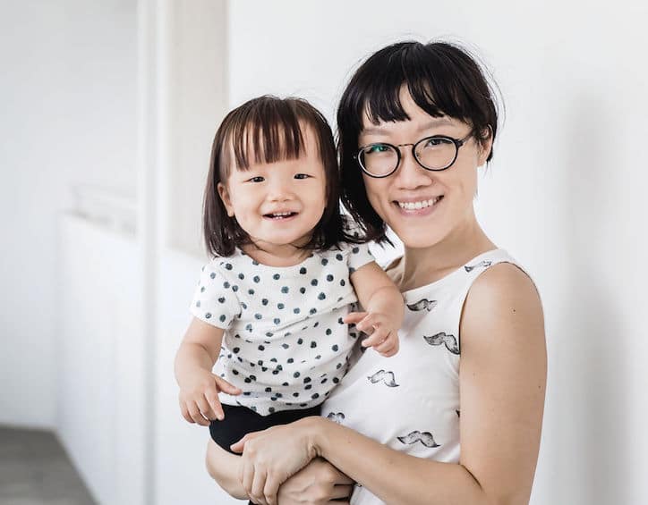the son of artist and illustrator gracie chai with her daughter ocean