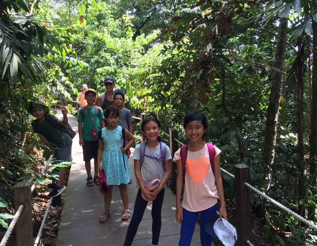 kids outdoors at waldorf school singapore
