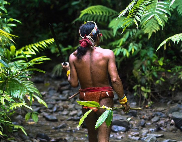 suku mentawai trekking through the jungle siberut island sumatra