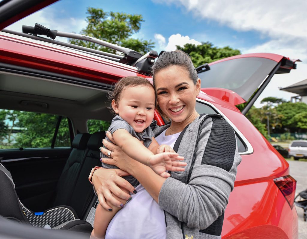 claire jedrek skoda kodiaq baby