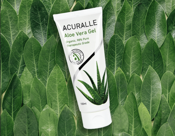 acuralle organic aloe vera gel soothes diaper rash for babies and stretch marks for mamas