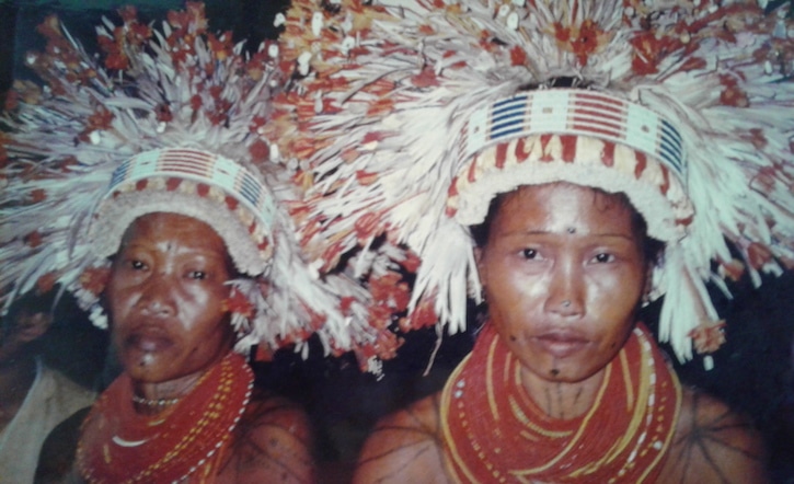 people from the sakkudei tribe on Siberut Island Mentawai sumatra indonesia