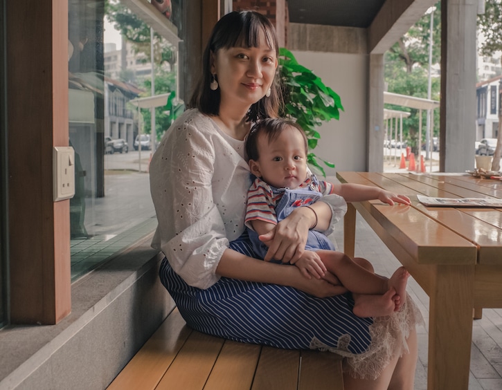 Bel Hwang of IB Super Tuition with her son