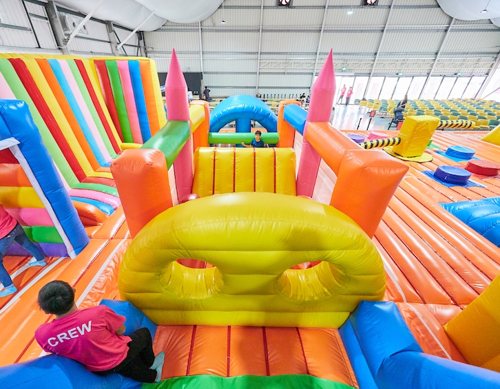 Bouncy Paradise inflatable indoor playground in Singapore is a fun kids activity in singapore