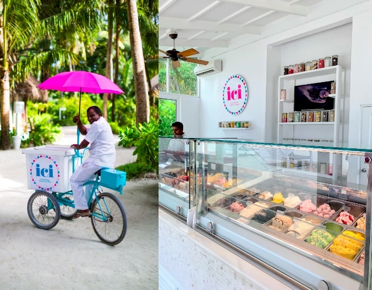 ice cream at maldives family resort lux south ari atoll 