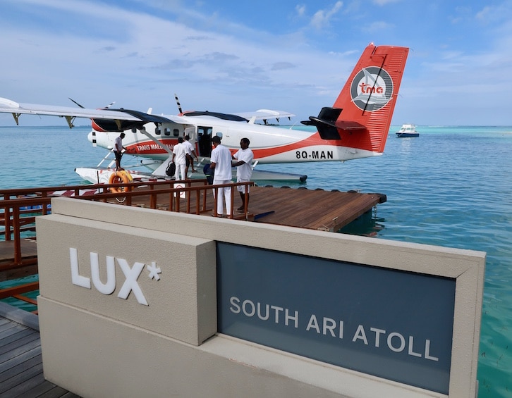 seaplane to travel to lux south ari atoll a maldives family resort