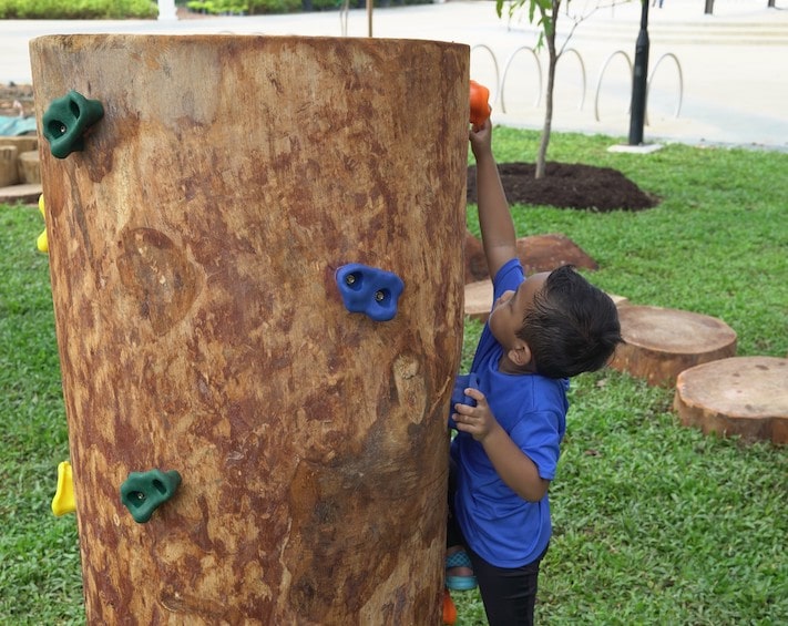 nature playgarden within the new east coast park cyclist park 