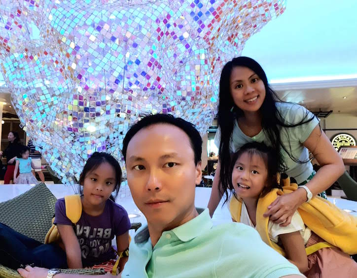 family selfie on board royal caribbean cruise ship quantum of the seas