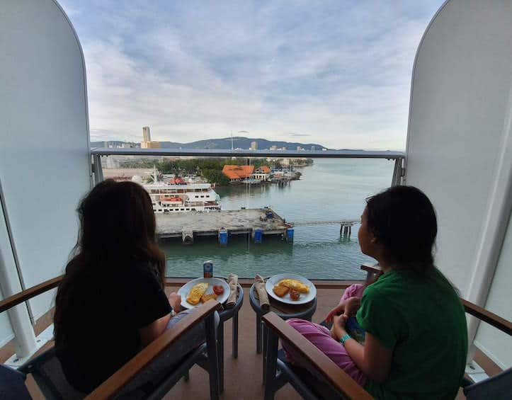 breakfast with a view in-room dining on royal caribbean cruise ship quantum of the seas