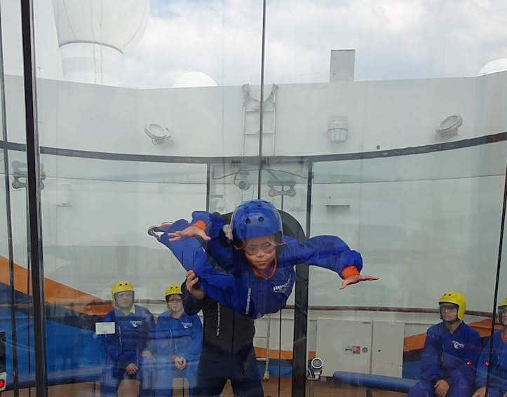 ifly ripcord is one of many fun activities for kids and families on royal caribbean cruise ship quantum of the seas