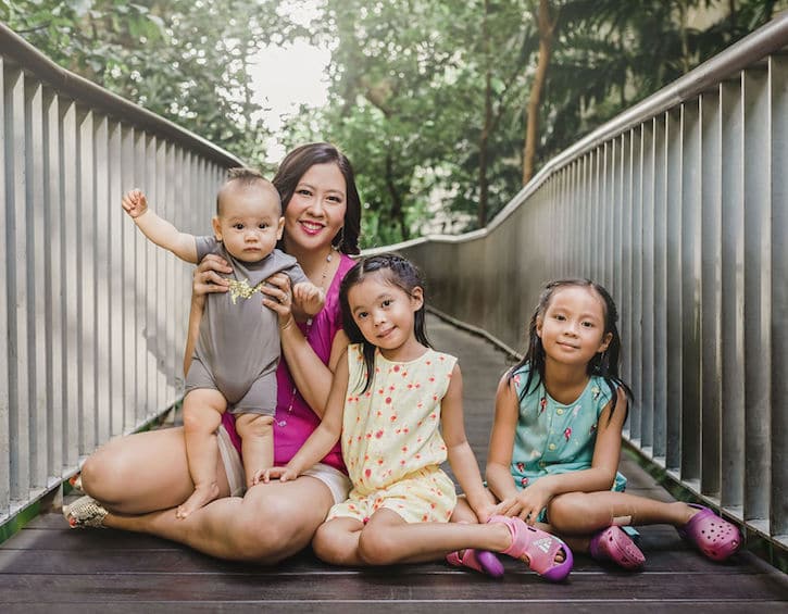 rebecca chu filmmaker kids bridge posing