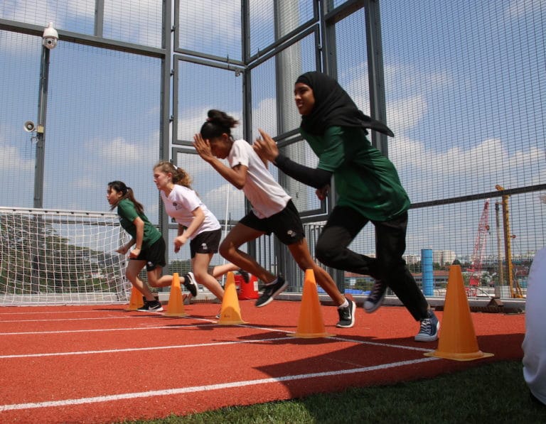 wellness at gess physical health education track running