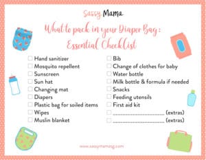 diaper bag checklist