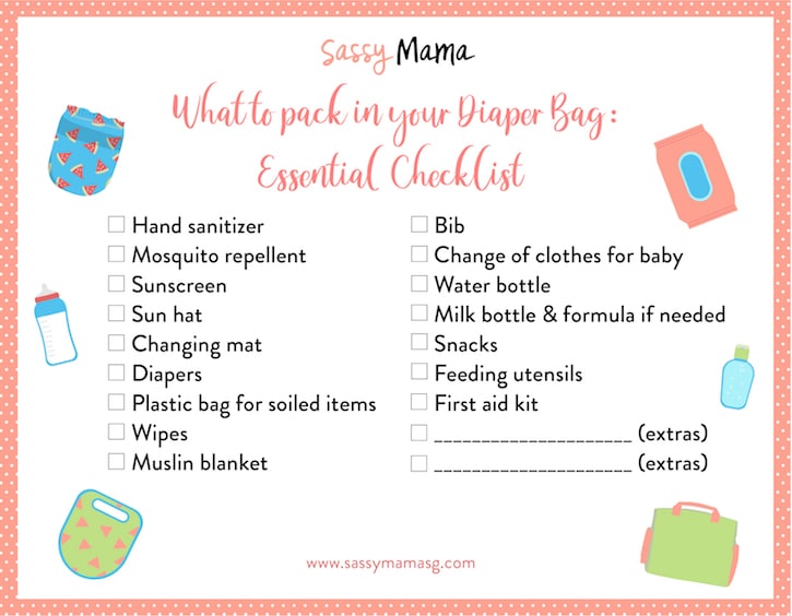 diaper bag checklist 