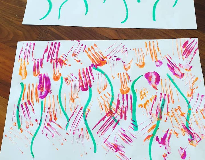 easy arts and crafts projects for kids fork painting