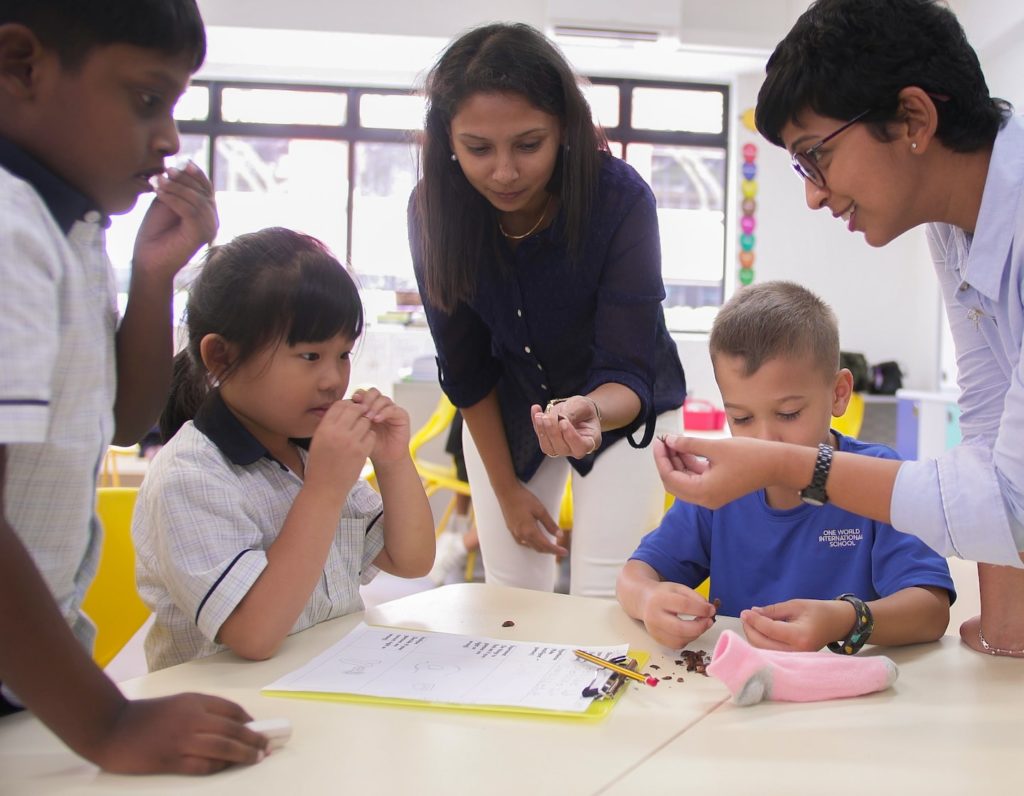 in-class learning at owis students and teacher