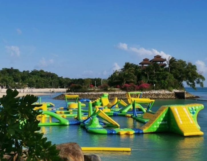 HydroDash singapore floating obstacle water park in Sentosa tips on children's zones and safety 