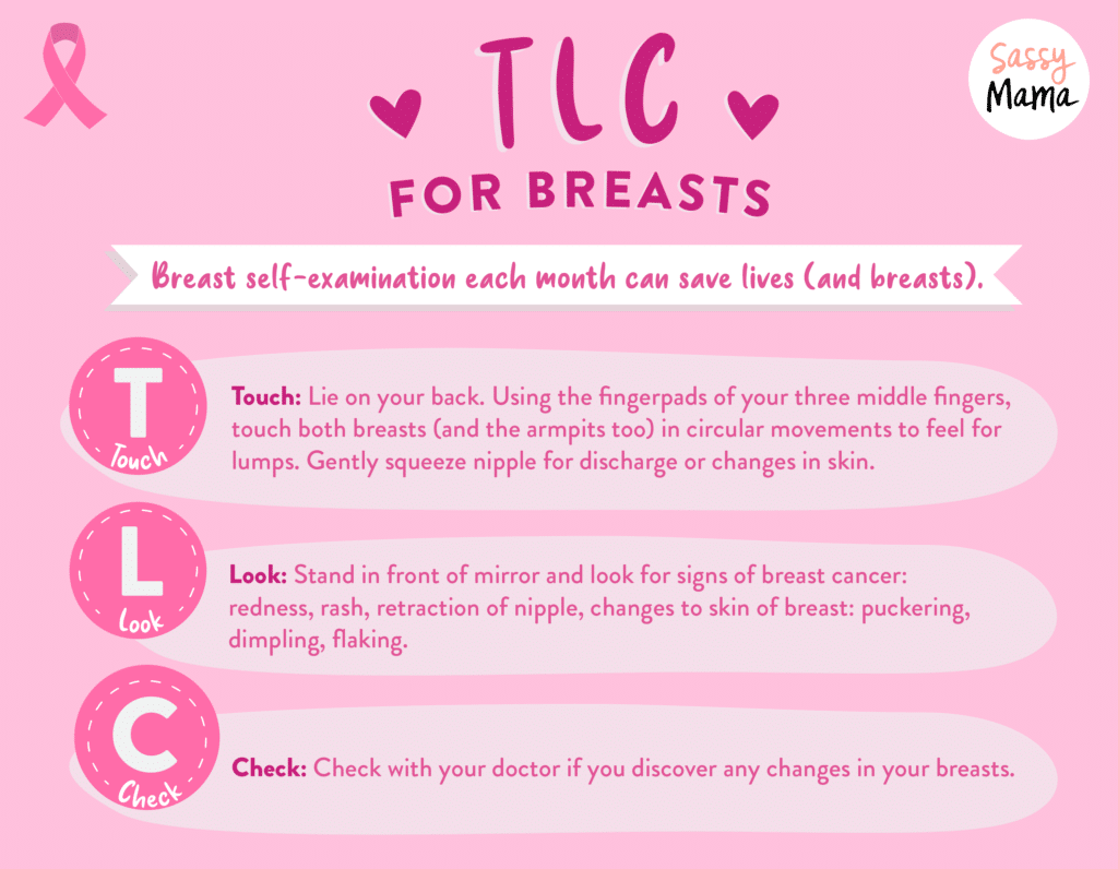 Breast Cancer self examination checklist guide