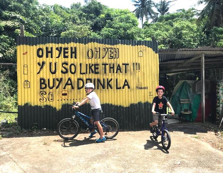 Pulau Ubin Camping -- renting bicycles