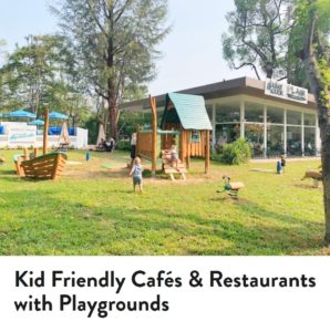Kid friendly restaurant cafe playground