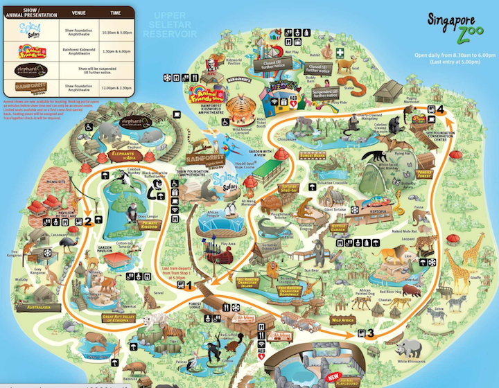 singapore Zoo map Singapore Zoo Map to plan your WRS park visit
