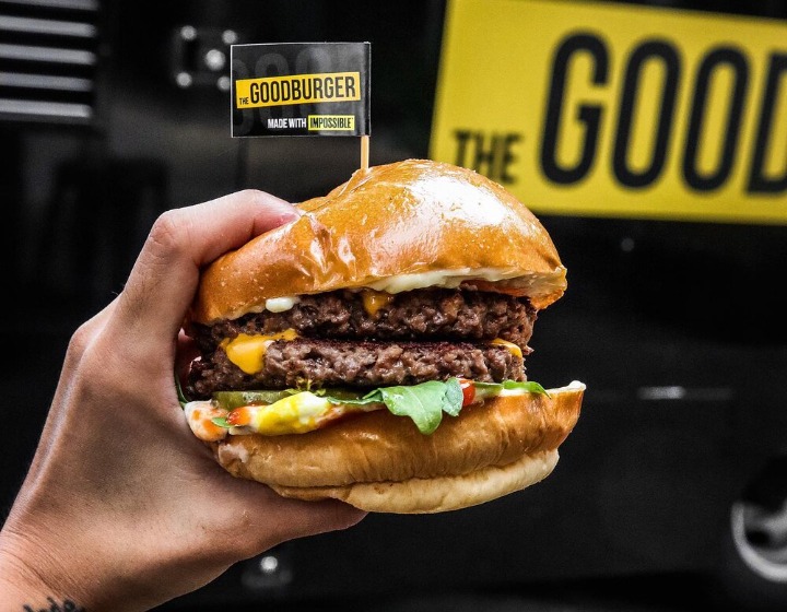 Vegetarian restaurants singapore - The Goodburger food truck vegan burgers
