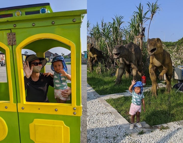 punggol container park uncle ringo dinosaurs train ride
