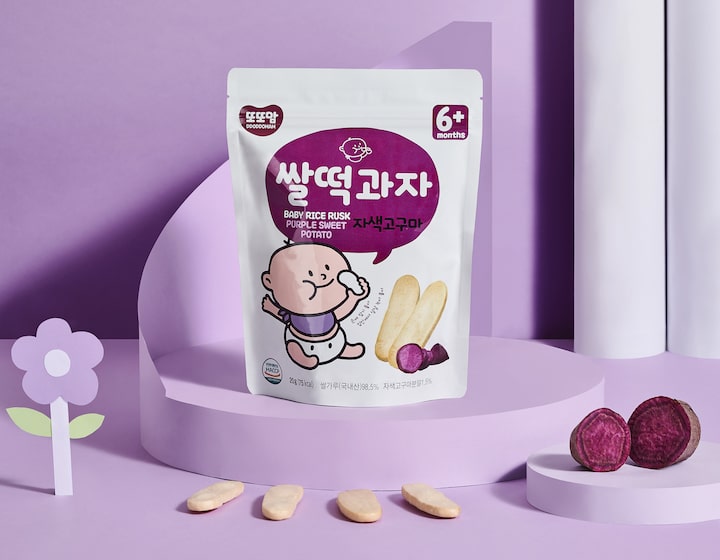 DDODDOMAM organic baby rice husk crackers