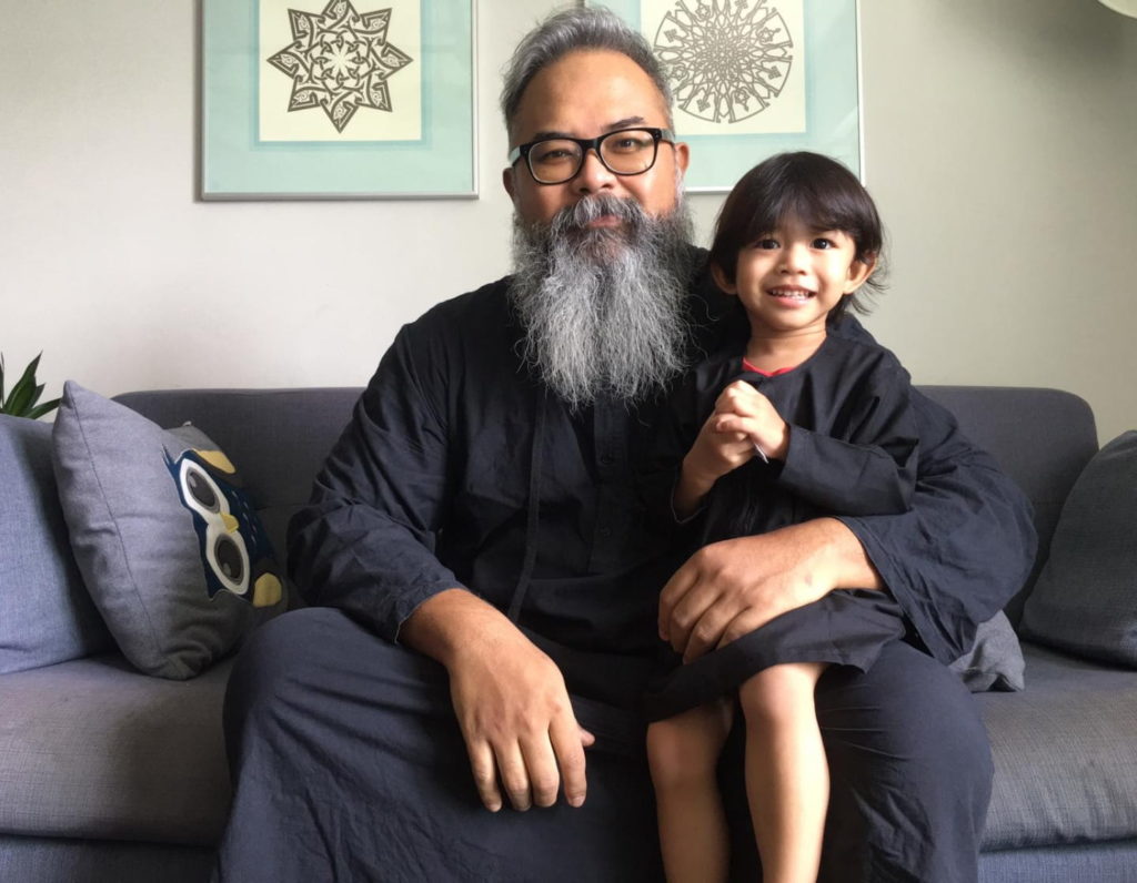 Muhammad Mahfuz and his son