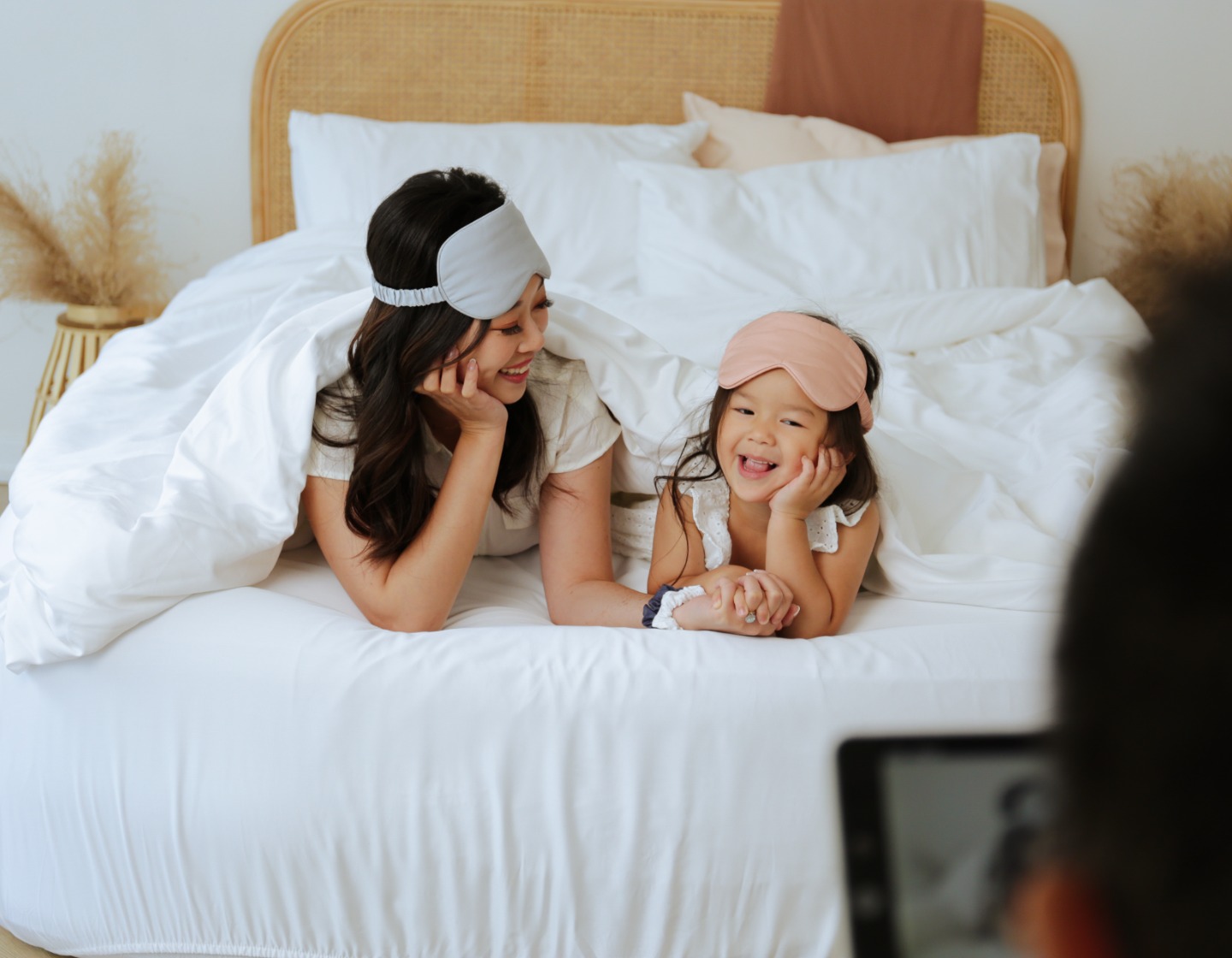NakedLab organic bedsheets - Joyce Lau and her daughter Pia