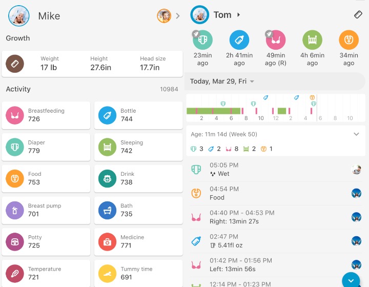 baby daybook tracking app