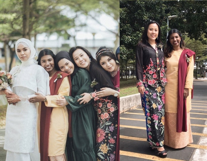 racial harmony day traditional outfit syazana michelle rachel kebaya baju kurung